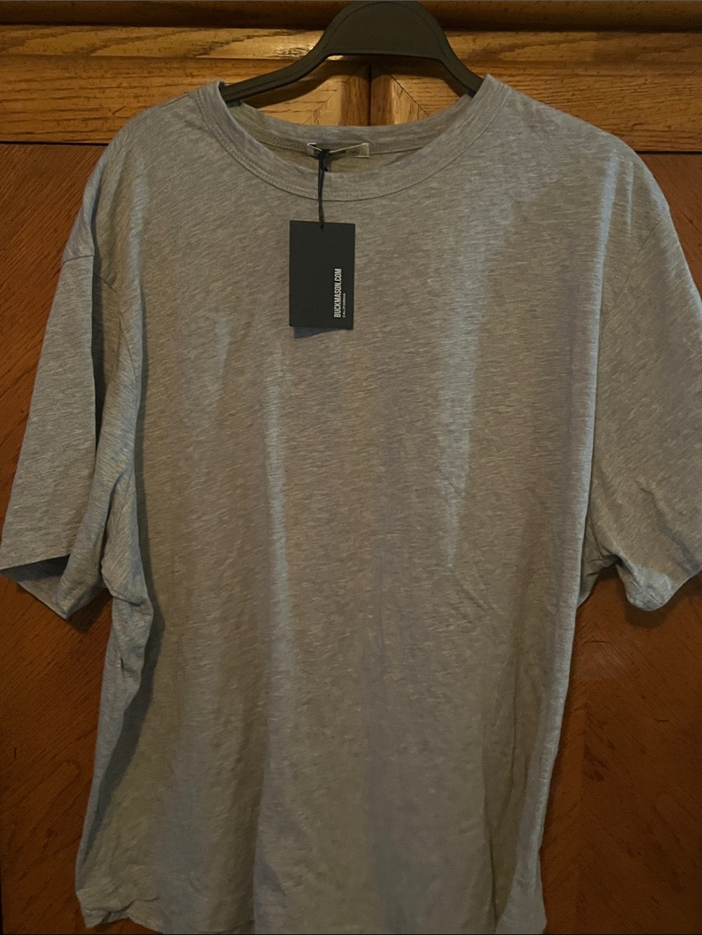New With Tags BuckMason Heather Chrved Hem Tee  Men’s Size XXl .